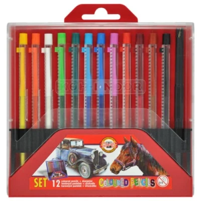 Imagen de KOH I NOOR Hardtmuth Juego de lápices colores mecánica 4012, 12pcs, pastel