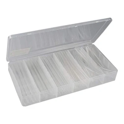 Imagen de ChiliTec Surtido de Tubos termorretráctiles, 100 Piezas, tasa Encogimiento 2:1, 10 cm Largo, 6 tamaños, Transparente