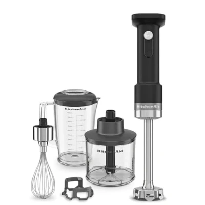 Imagen de Batidora de mano inalámbrica más accesorios sin batería KITCHENAID GO 5KHBRV05BM