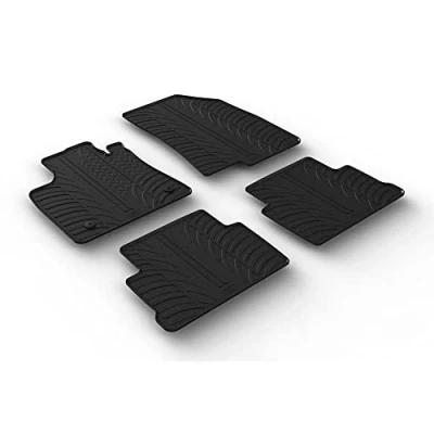 Imagen de Gledring 0843 Juego de alfombrillas suelo Caucho delante y detrás 4 negro 750mm 550mm DACIA: Jogger I MPV
