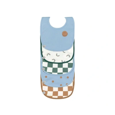 Imagen de Pack de 5 baberos Impermeables Happy Smile Blue