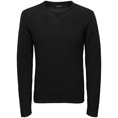 Imagen de ONLY &amp; SONS onsDAN CREW NECK KNIT NOOS, suéter Hombre, Negro (Black), Small