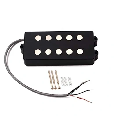 Imagen de Alnicov Pastilla de guitarra eléctrica, 5 cuerdas Humbucker para reemplazo piezas bajo