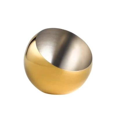 Imagen de APS 40773 Sphere Cuenco (diámetro de 16 cm, altura 15 0,8 L, acero inoxidable, aspecto dorado)