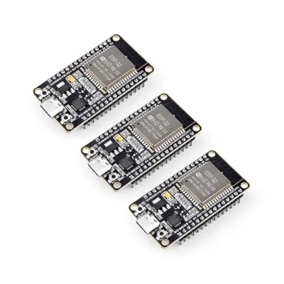 Imagen de ELEGOO 3PCS Placa de Desarrollo ESP WROOM 32 USB C, Microcontrolador Doble Núcleo WiFi+Bluetooth Modo Dual a 2.4 GHz para Arduino IDE, Compatible con Ap/STA/Ap+STA