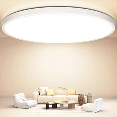 Imagen de OUILA Lampara Techo Ø30cm 2400lm 4000K Luz Blanco Plafon Led Redondo 24W Plafones Para Moderna Salon Cocina Sala de Estar Comedor Balcón Pasillo