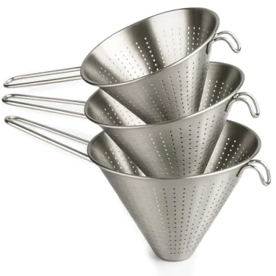 Imagen de Space Home 3x Colador Chino de Cocina Acero Inoxidable Escurridor Set 3