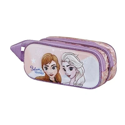 Imagen de Disney Frozen 2 Yourself Estuche Portatodo 3D Doble, Rosa, 22 x 9.5 cm