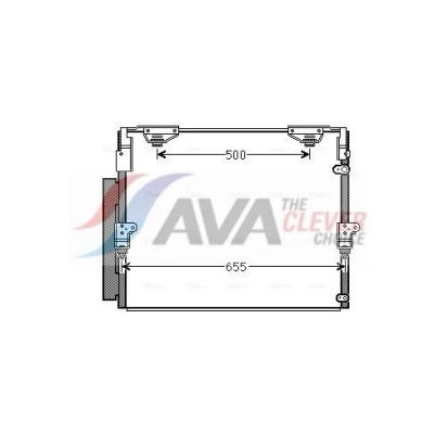 Imagen de AVA COOLING SYSTEMS TO5560D Condensador con secador Aluminio 666mm R134a, R1234yf TOYOTA: Land Cruiser 200