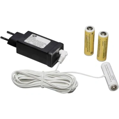 Imagen de Konstsmide adaptador de red para batería Artículo, plástico, Negro