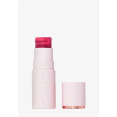 Imagen de Revolution, Skin Silk Marble Blush Stick, Colorete en Barra con Color Modulable para Mejillas, Ojos y Labios, Fórmula Crema a Polvo, Vegano Libre de Crueldad, Berry Flush, 4.5g