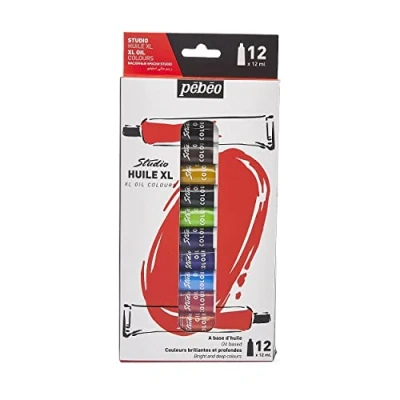 Imagen de Pebeo XL Oil Studio Set de óleos para artistas profesionales y aficionados 12 colores, ml
