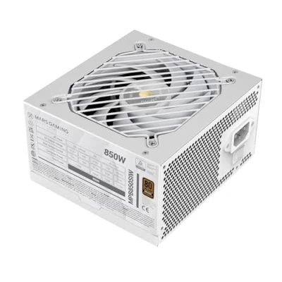 Imagen de Mars Gaming MPB850SI, Fuente Alimentación PC ATX 850W, 7 Años Garantía, 80Plus Bronze 230V, 90% Eficiencia, Ventilador SI Extreme Silence con Núcleo de Cobre, Tecnologías AI2 RPM, DC y SMD, Blanco