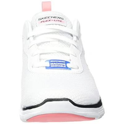 Imagen de Skechers Flex Appeal 4.0 Brilliant View, Zapatillas Mujer, White Mesh Black Pink Trim, 37 EU
