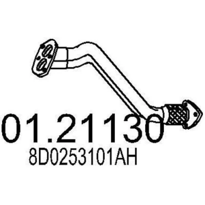 Imagen de MTS 01.21130 Tubo de escape 680 delante para silenciador intermedio AUDI: A4 B5 Berlina, Avant