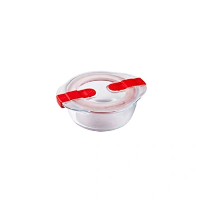Imagen de Pyrex Cook&amp;Heat Recipiente de Almacenamiento y Transporte Alimentos, 0.35 L, Vidrio borosilicato, Transparente