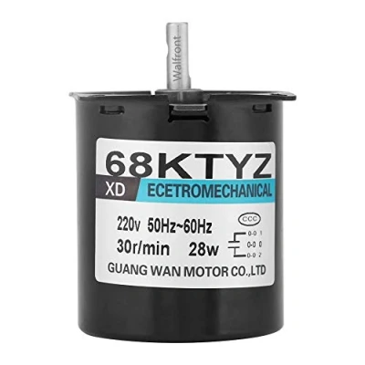 Imagen de Motor Elctrico Sincrnico de Baja Velocidad Imn Permanente CW/CCW 2.5/20/30/110 RPM AC 220V 28W(30 RMP)