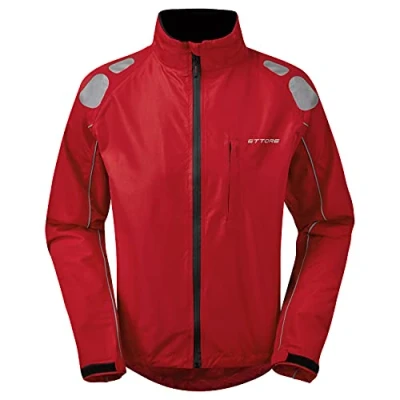 Imagen de Ettore Chaqueta De Ciclismo Impermeable Y Transpirable Alta Visibilidad En Para Hombre Rojo Night Eagle II M