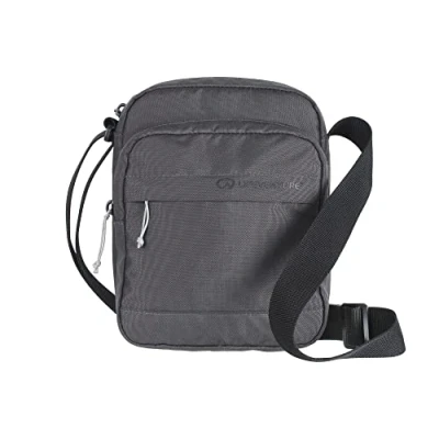 Imagen de Lifeventure Bolso Bandolera con Protección RFID, Estilo Mensajero de Viaje, Material Reciclable, Gris