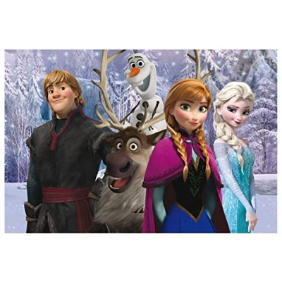 Imagen de Liscianigiochi Puzzle para niños de 108 piezas 2 en 1, Doble Cara con reverso colorear Disney Frozen La Reina las Nieves 49301