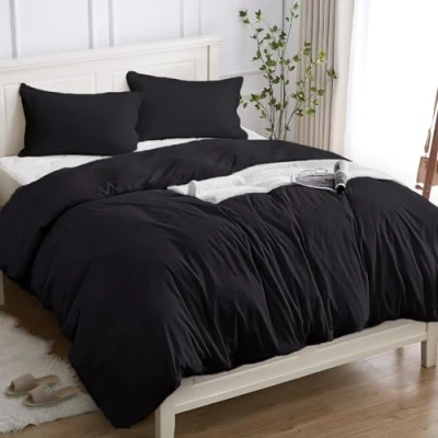 Imagen de Cotopuro Funda Nórdica Cama 105/120 de 100% Algodón, Juego Edredón 200x200 y 2 Fundas Almohada 50x80 Algodón Premium 150GSM, Suave, Transpirable, Hipoalergénico Azul