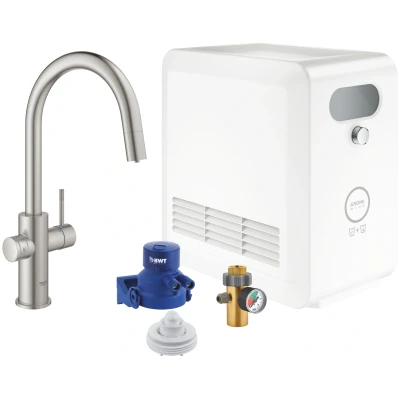 Imagen de GROHE 31325DC2 Blue Professional Kit caño en C, Supersteel