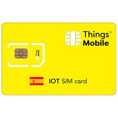 Imagen de Tarjeta SIM IOT ESPAÑA Things Mobile Cobertura Global, Red multioperador GSM/2G/3G/4G LTE, sin costos fijos, vencimiento con tarifas competitivas. 10 de crédito Incluido