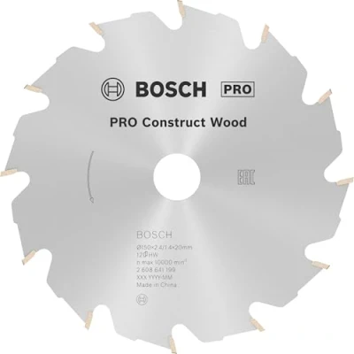 Imagen de Bosch 2 608 641 199 Hoja de sierra circular Construct Wood (150 x 20/16 2,4 mm, 12)