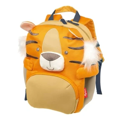 Imagen de Sigikid Mochila infantil para guardería, resistente, ligera, apta niños, excursiones, ocio, niños de 2 a 5 años, 5,2 l, Naranja/Tigre, small, Casual