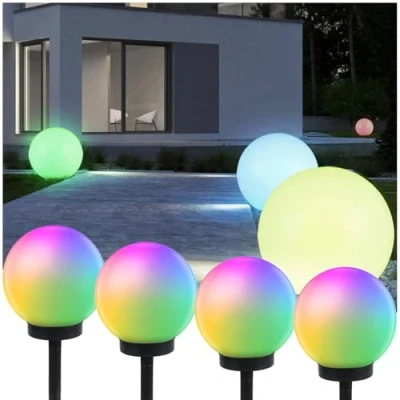 Imagen de Jardín Solar LED Lámpara de pie (multicolor, 4 unidades 15cm)