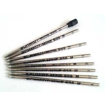 Imagen de 8 x Schmidt 635M Mini Ball Pen Refill Black (Lamy M21 and Cross 8518 4 Compatible)