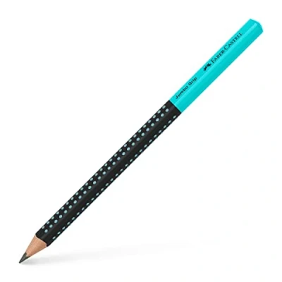 Imagen de Faber Castell 511912 Jumbo Grip Two Tone Lápiz (HB, 1 unidad), color negro y turquesa