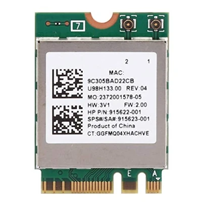 Imagen de ASHATA WLAN Card WiFi Card, Tarjeta de Red RTL8822BE Dual Band 2.4G/5G M.2 Interfaz Soporte para Bluetooth 4.2, Win 7, 8 y 10 System