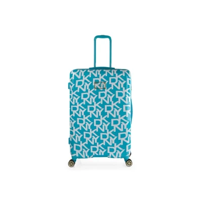 Imagen de DKNY Maletas Grandes de Viaje Rígidas Ligeras con 4 Doble Rueda 360 Candado Combinacion TSA Maleta Grande 23 Kilos Alta Resistencia Extensible, Sky Blue