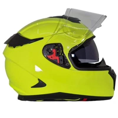 Imagen de BHR Casco Integral de Motocicleta con Doble Visor 813 RACE Homologado ECE Solar para Hombre/Mujer AMARILLO FLUO XL