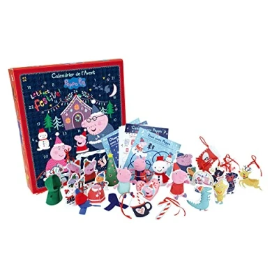 Imagen de JEMINI PEPPA PIG CALENDARIO DE ADVENENTO CON 35 PIEZAS 36 X 39,5 CM