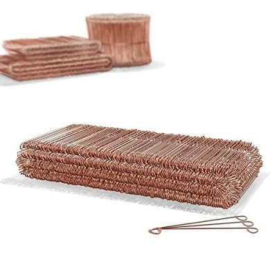 Imagen de Heimfleiss® alambre de atar hormigón 1,0 x 100 160 mm (500 uds.) cobreado ojales para retorcerdora Cierre saco