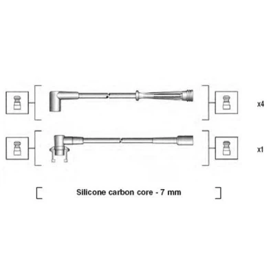 Imagen de MAGNETI MARELLI 941145130710 Juego de Cables Encendido RENAULT: 19 II Chamade, I Chamade