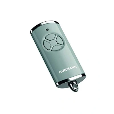 Imagen de Hörmann 4511577 HSE 4 BS Mando a Distancia para Puerta de Garaje (868 MHz, Pilas, 28 x 70 14 mm, Incluye Llavero), Color, Gris clásico Brillante