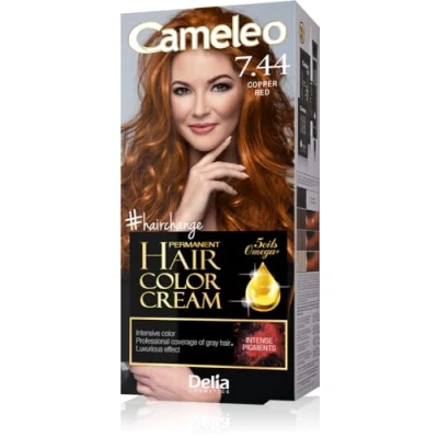 Imagen de Cameleo Crema Colorante Permanente para el Cabello Rojo Cobre Color Intenso y Protección 5 Aceites + Ácidos Omega Plus Tinte Profesional Lujoso Kit Completo