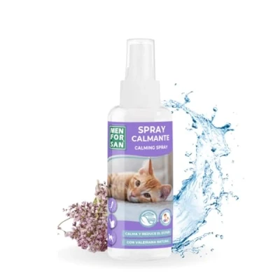 Imagen de MENFORSAN Spray calmante para Gatos con Valeriana Natural Calma y Reduce el Estrés Efecto Inmediato 60 ml