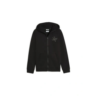 Imagen de Sudadera con capucha y cremallera Essentials Script juvenil