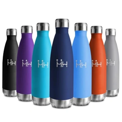 Imagen de Botella Termica 750ml, Garrafa sin BPA, Cantimplora Acero Inoxidable Reutilizable con Doble Pared, A Prueba de Fugas, Termo Agua para Escuela, Oficina, Deporte, Gimnasio, Viajes, Niños