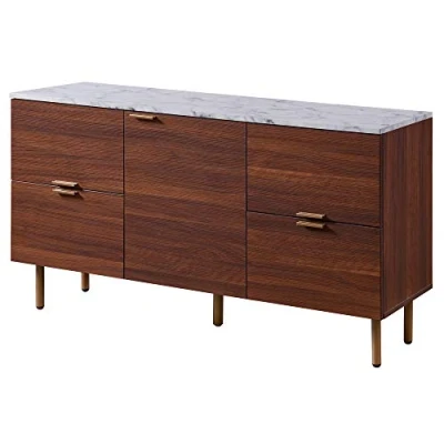 Imagen de Versanora Aparador Moderno Buffet Mármol Falso Madera Ashton VNF 00081