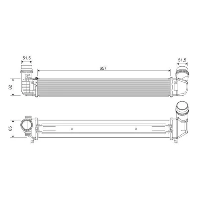 Imagen de VALEO 818389 Intercooler Aluminio sin sensor RENAULT: MEGANE 3, Fluence
