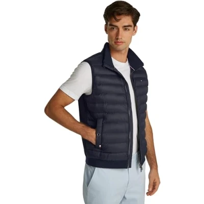 Imagen de Tommy Hilfiger Mixed Panel Chaleco, Hombre, Talla: Small, Desert sky