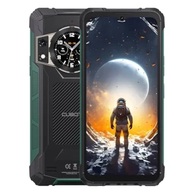 Imagen de Cubot Kingkong Ace 2 Smartphone de 6.56&quot; HD+, 16GB (6GB+10GB) RAM y 128GB ROM, Cámara Triple 48 MP, Batería 5100mAh, Android 14, Procesador OctaCore G85, Color Negro+Verde.