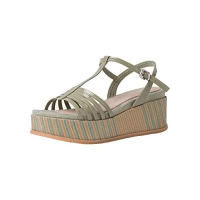 Imagen de MARCO TOZZI by Guido Maria Kretschmer 2 88500 26 Sandalia, Sandalias con cuña Mujer, Moss Patent, 38 EU