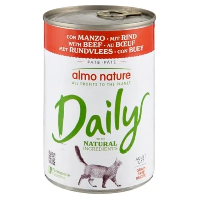 Imagen de ALMO NATURE Menú Diario para Gatos con Manzo, pack of 24 x 400 g