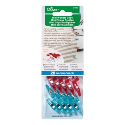 Imagen de Clover Mini Wonder Clips, Multicolor, Pack de 20